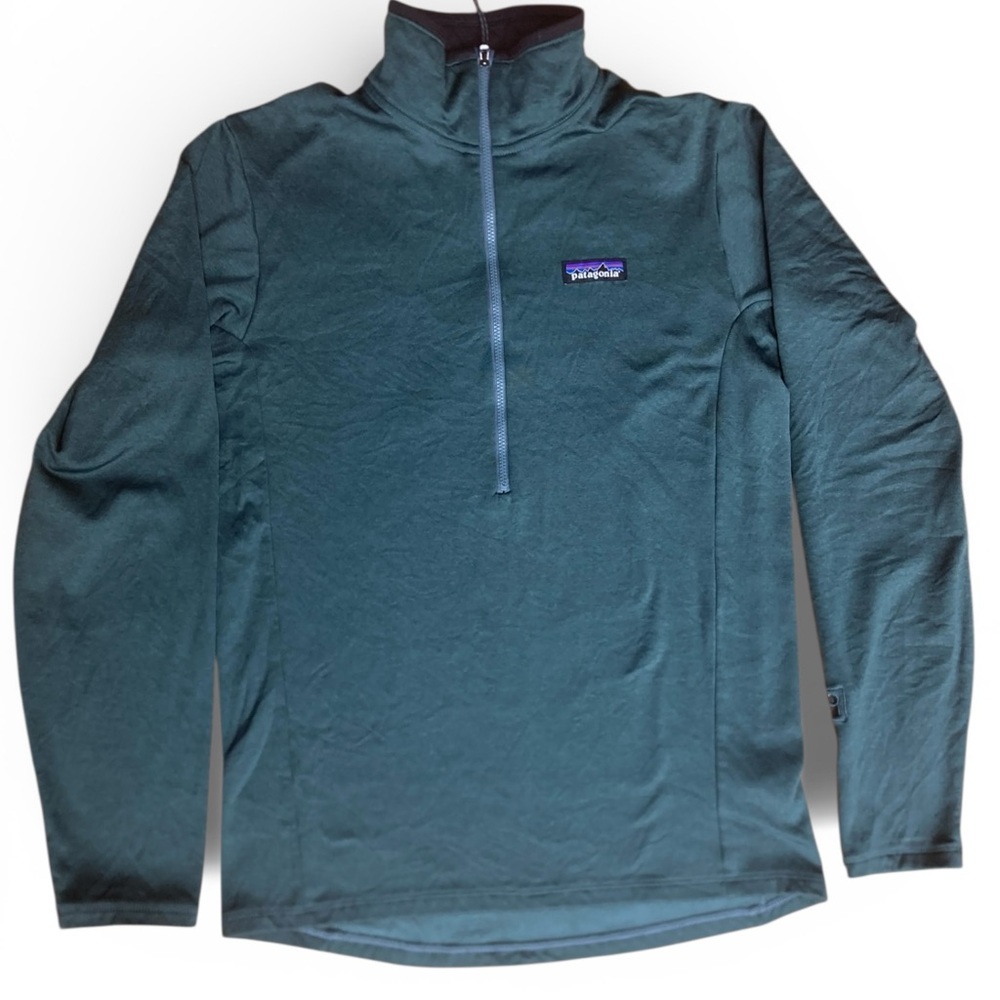 Patagonia Women’s Quarter Zip Pullover Fleece – Teal Green – Size Small